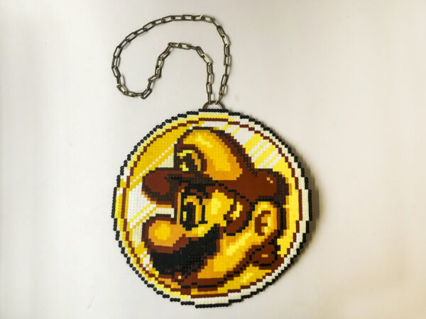 Halskæde Mario Golden Coin (perleplade)