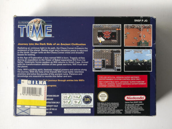 Illusion of Time(SNES spil i original emballage) - Image 10