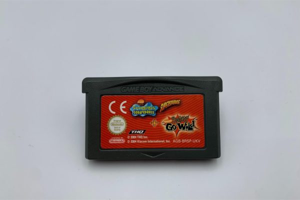 2 Games in 1: SpongeBob Squarepants: SuperSponge + Rugrats Go Wild(GB Advance)