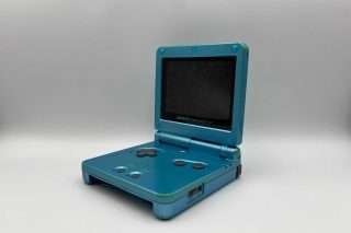 Gameboy Advance SP 101: Surf Blue inkl. oplader #1 - lyd virker ikke