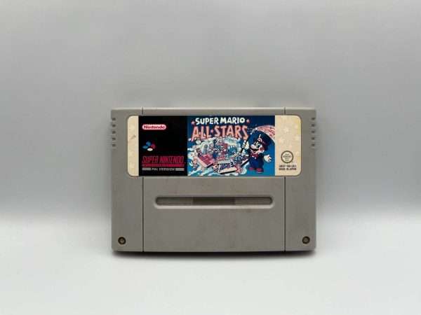 Super Mario All-Stars(SNES: Løse spil) - Grim label