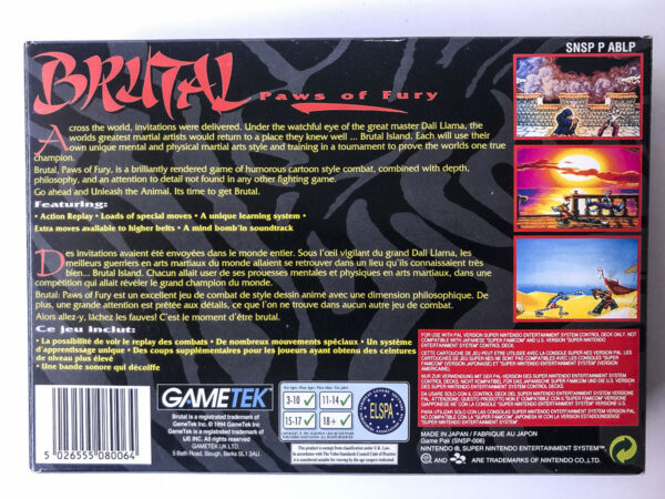 Brutal: Paws of Fury(SNES: Spil i original emballage) #3 - Image 6