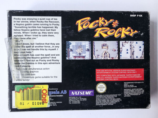 Pocky & Rocky(SNES: Spil i original emballage) #17 - Billede 3