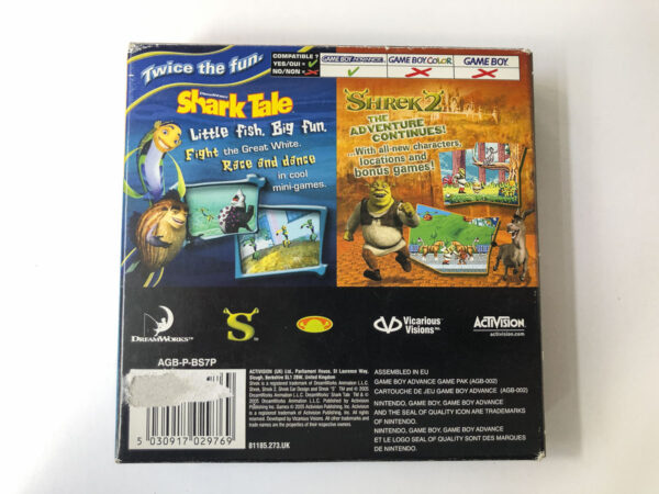 2 in 1 Game Pack! Shark Tale + Shrek 2(GB Advance: Spil i original emballage) #3 - Image 7