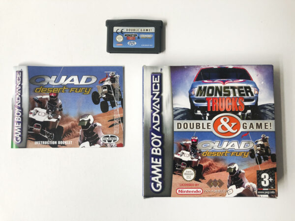 Double Game! Monster Trucks & Quad: Desert Fury(GB Advance: Spil i original emballage)#90-1