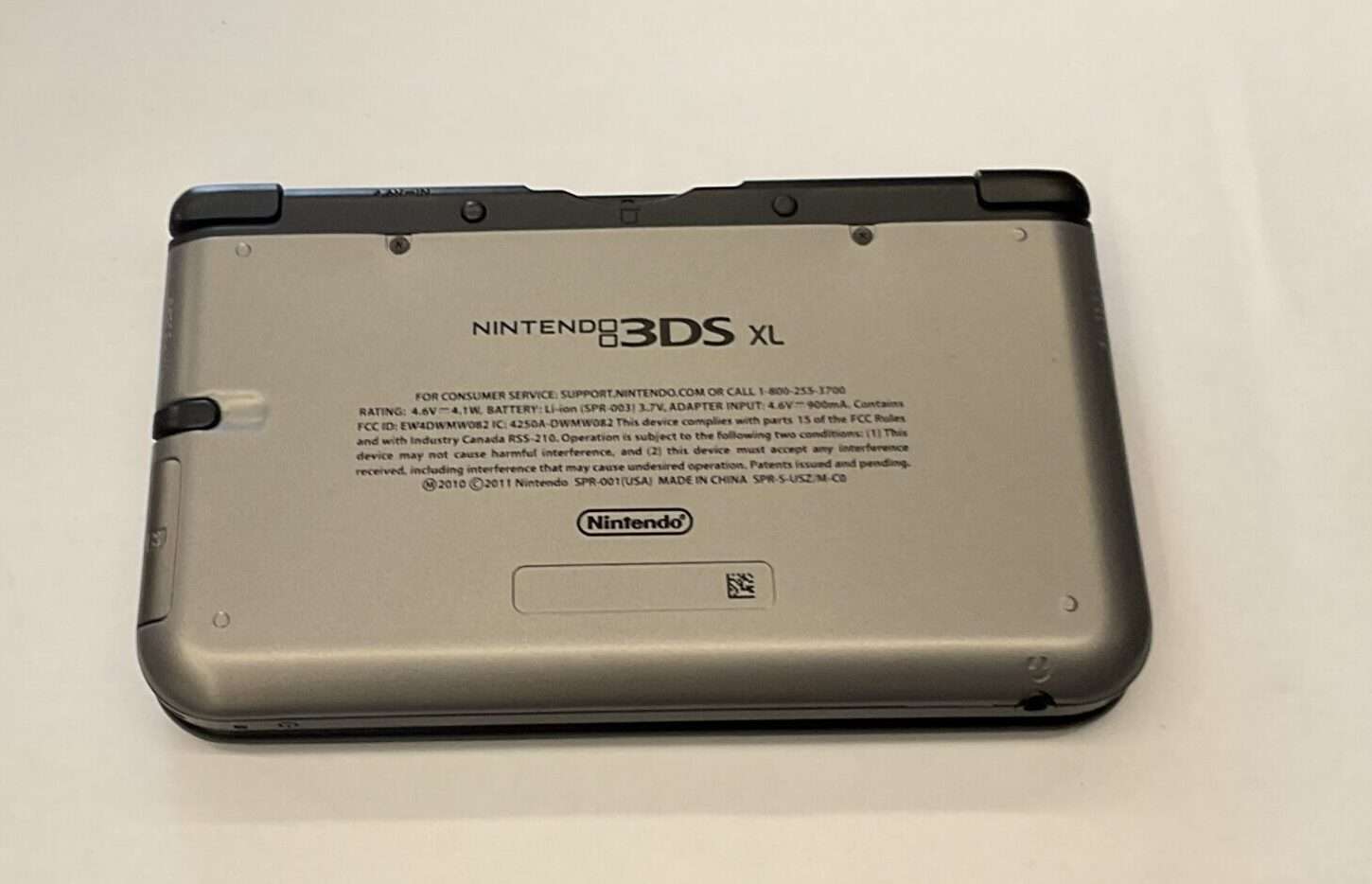 3DS XL: Metallic Grey inkl. oplader #1 - Billede 3