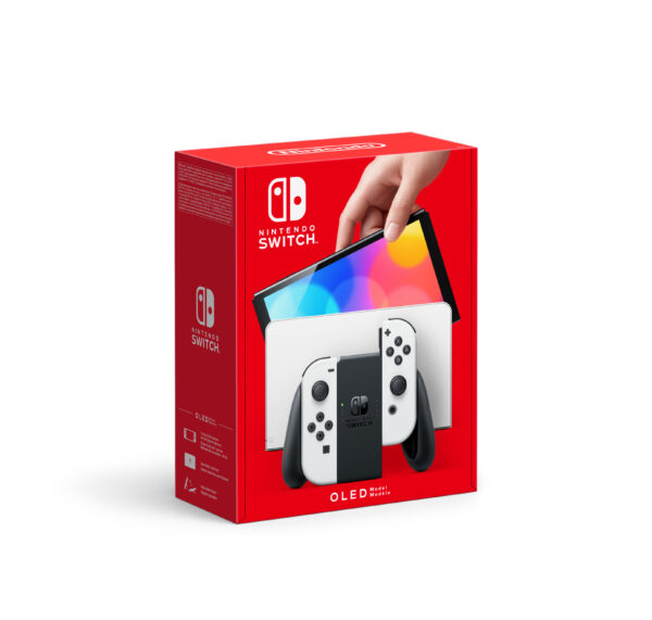 Nintendo Switch. Black White konsol(OLED model)