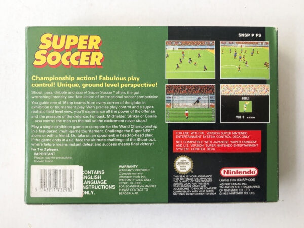 Super Soccer (SNES: Spil i original emballage) #68 - Image 8