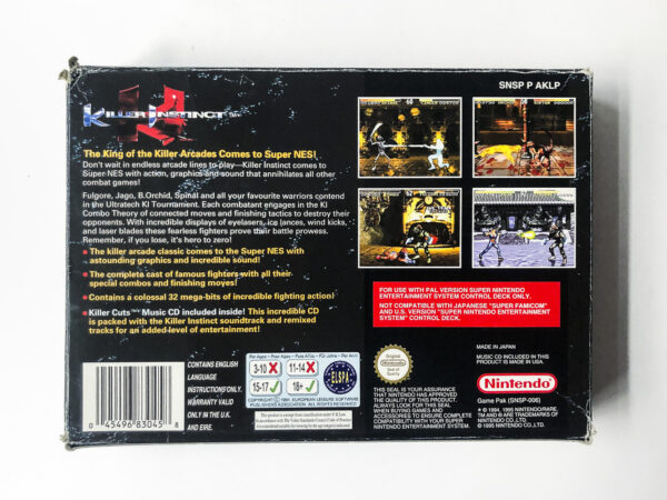 Killer Instinct (SNES: Spil i original emballage) #75 - Image 8