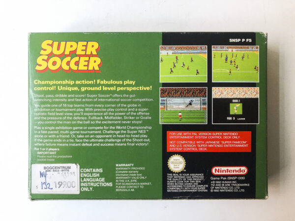 Super Soccer (SNES: Spil i original emballage) #82 - Image 9