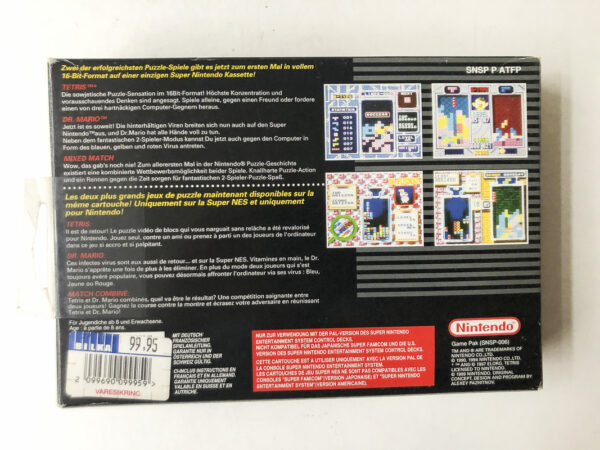 Tetris & Dr. Mario (SNES: Spil i original emballage) #106 - Image 8