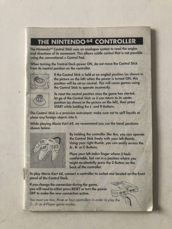 Nintendo 64 Controller Manual, mangler front (N64 Manual) #111