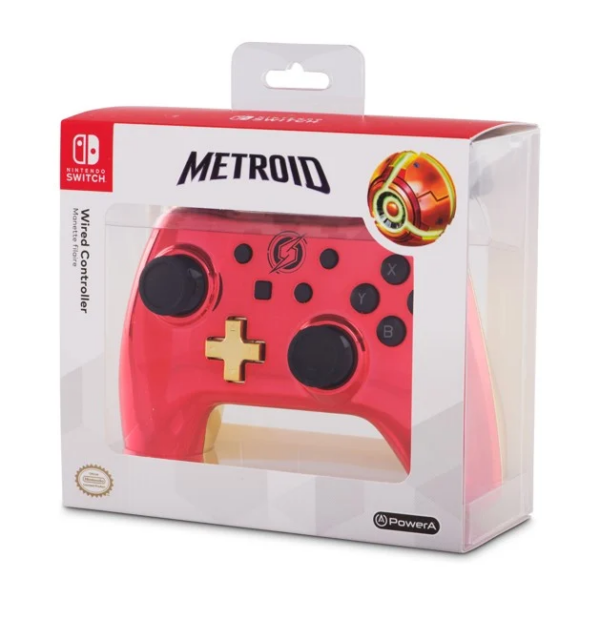 PowerA Wired Controller - Chrome Metroid Samus(Switch)