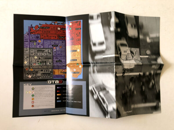 GTA 2 Plakat med flere Kort (PS1-manual) #119