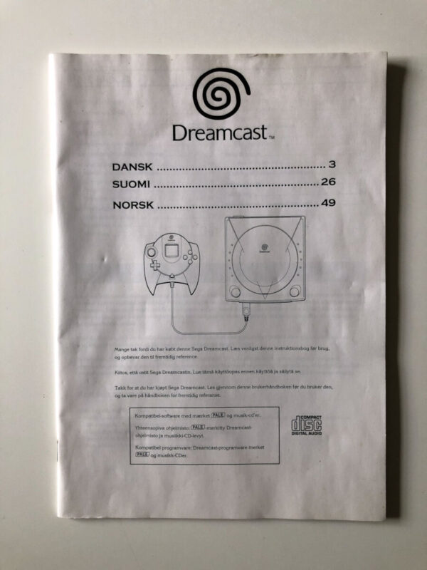 Dreamcast Manualer der er med til konsollen. PAL. Konsol medfølger ikke. (Dreamcast-manual) #2 - Image 2