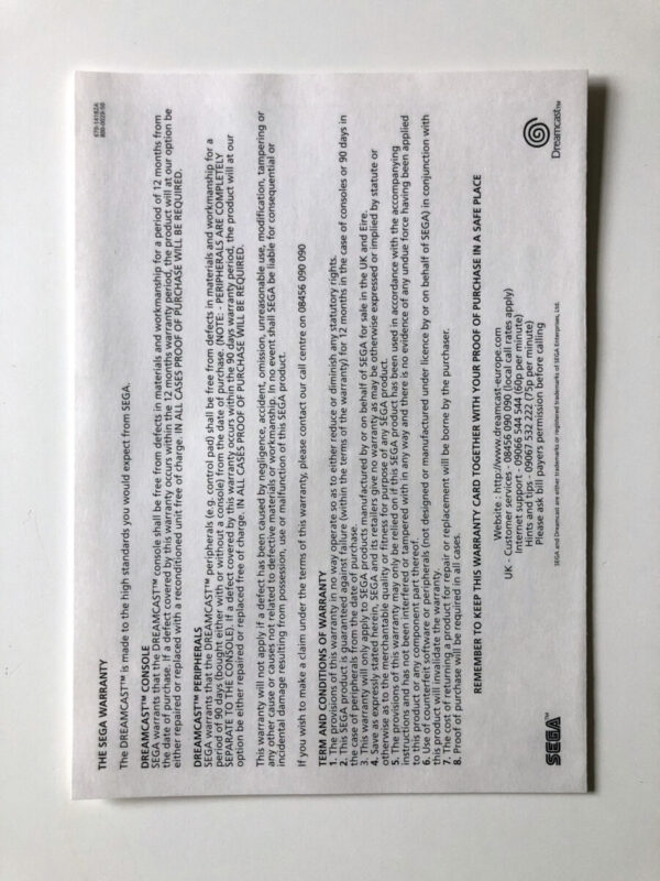 Dreamcast Manualer der er med til konsollen. PAL. Konsol medfølger ikke. (Dreamcast-manual) #2 - Image 4