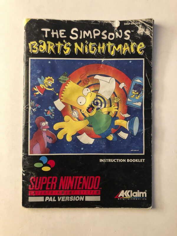 The Simpsons Barts Nightmare (SNES Manual) #2