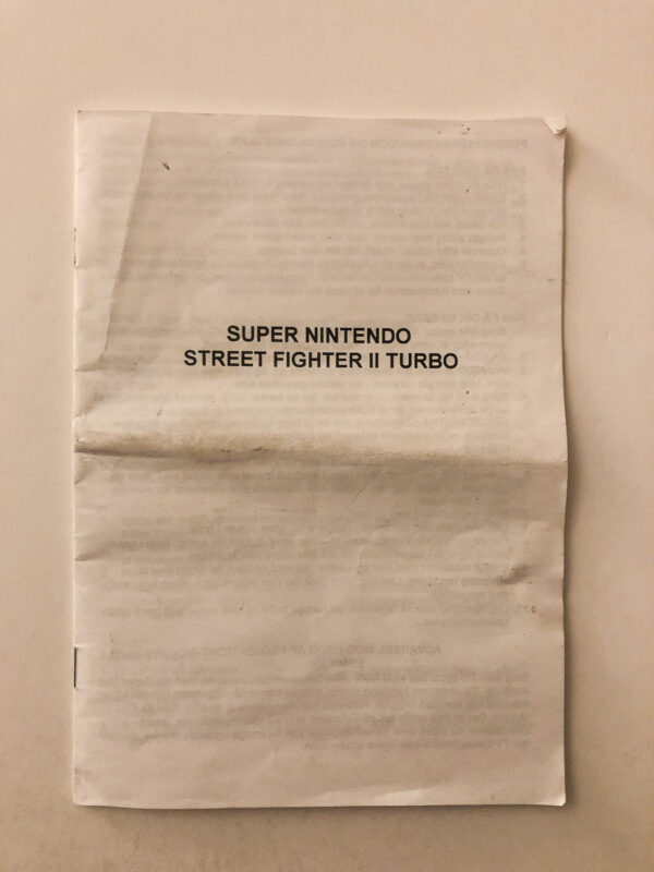 Super Nintendo Street Fighter Turbo (Dansk Sort Hvid Fighting Manual)(SNES Manual) #85