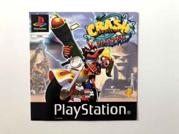 Crash Bandicoot 3 Warped (OBS. Ikke en manual, Kun front cover, Inlay.)(PS1-manual) #143