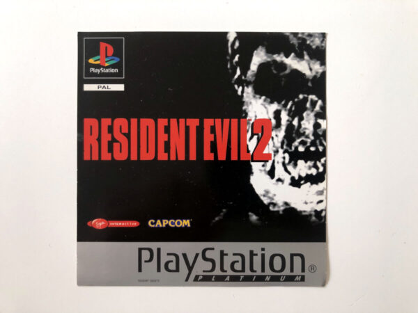 Resident Evil 2  Platinum Udgave (OBS. Ikke en manual, Kun front cover, Inlay.)(PS1-manual) #167