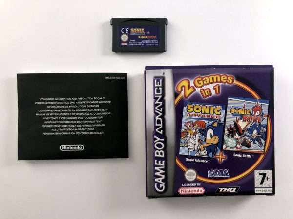 2 in 1 Sonic Advance + Sonic Battle (GB Advance: Spil i original emballage) #310