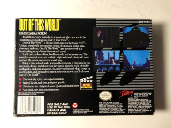Out of this World NTSC/USA (SNES i original emballage) #182 - Image 8