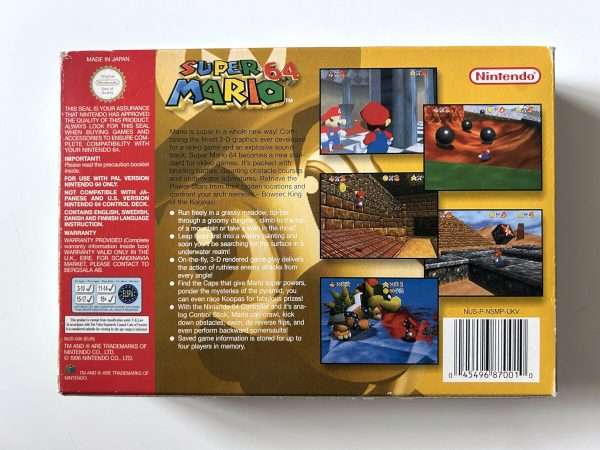 Super Mario 64 (N64 i original emballage) #390 - Billede 8