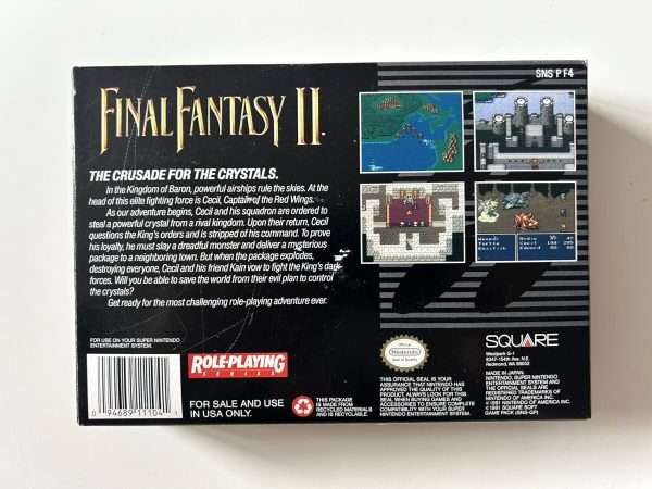 Final Fantasy II (Reg USA)(SNES i original emballage) #225 - Billede 8