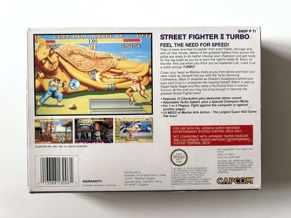Street Fighter II Turbo (SNES i original emballage) #224 - Billede 8