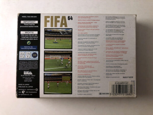 Fifa 64 (N64 i original emballage) #186 - Billede 9