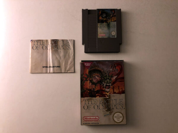 The Battle of Olympus (NES i original emballage) #64(tysk æske og manual)