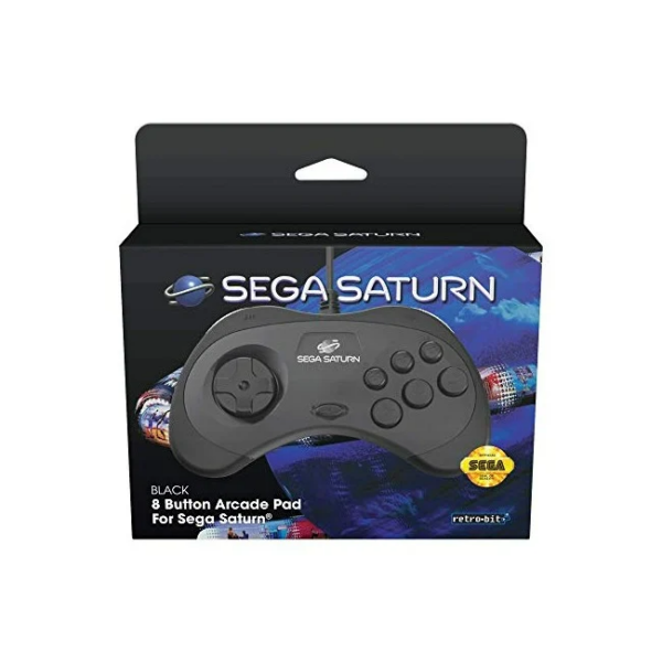 Sega Saturn 8 Button Arcade Pad fra Retro-bit(ny)