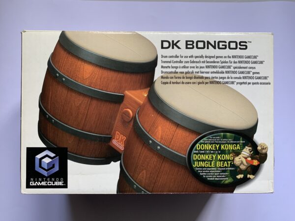 Donkey Konga-trommer + Donkey Konga i original emballage(Gamecube: Spil)