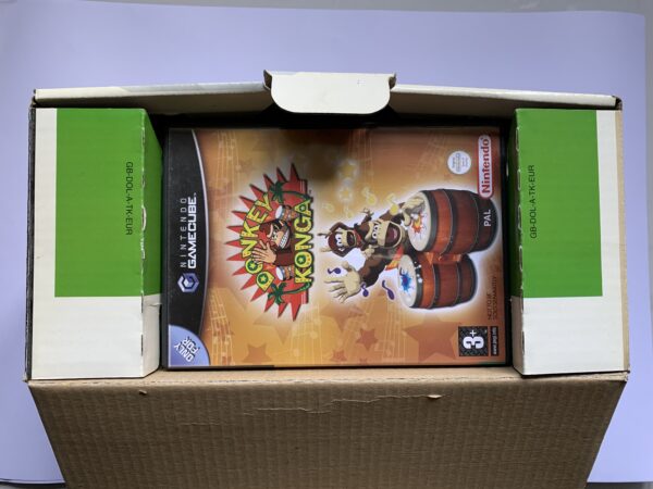 Donkey Konga-trommer + Donkey Konga i original emballage(Gamecube: Spil) - Image 8