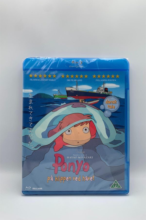 Ponyo på klippen ved havet(Ny Blu-Ray)