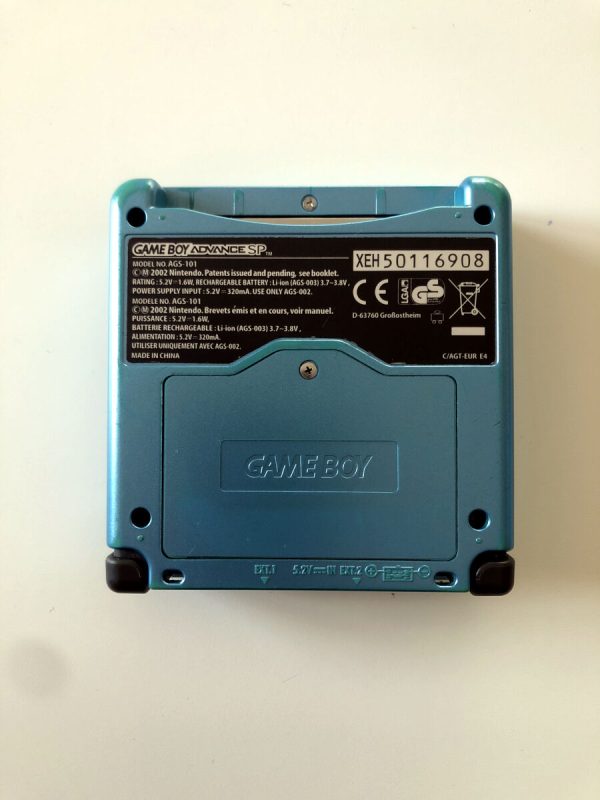 Gameboy Advance SP 101: Surf Blue Edition inkl. oplader (Original emballage.) - Image 3