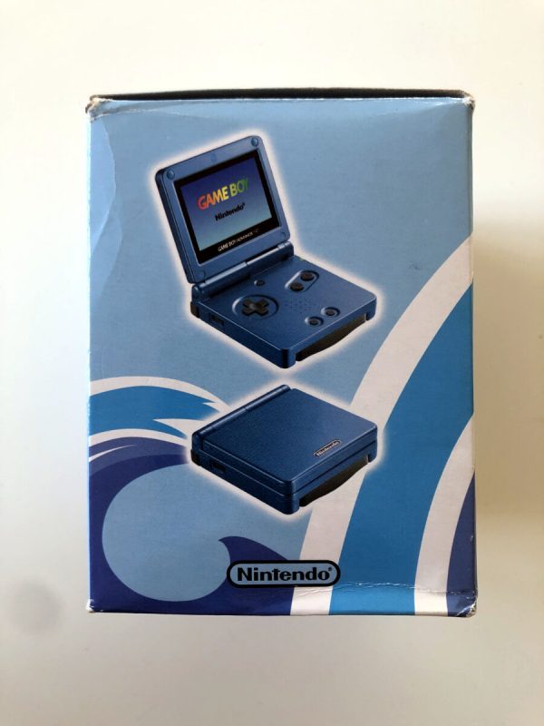 Gameboy Advance SP 101: Surf Blue Edition inkl. oplader (Original emballage.) - Image 5