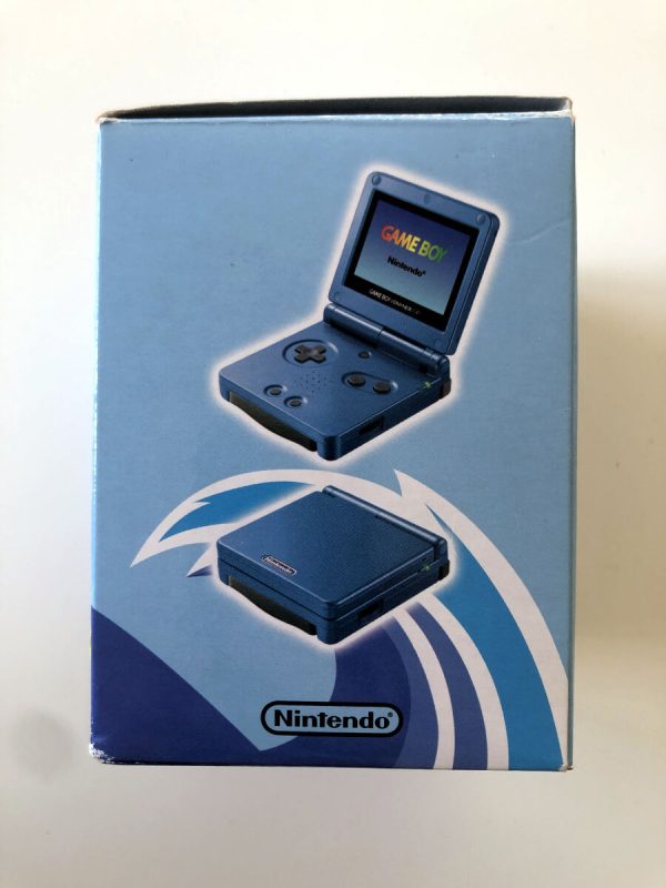 Gameboy Advance SP 101: Surf Blue Edition inkl. oplader (Original emballage.) - Image 4