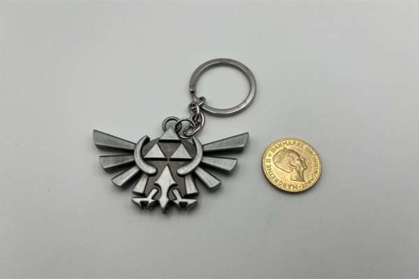 Nøglering Key Ring: Zelda Hyrule Crest Silver(Ny)