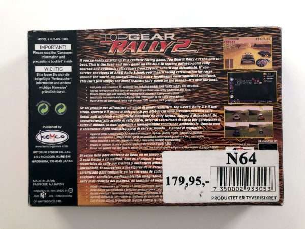 Top Gear Rally 2 (N64 i original emballage) #363 - Image 8