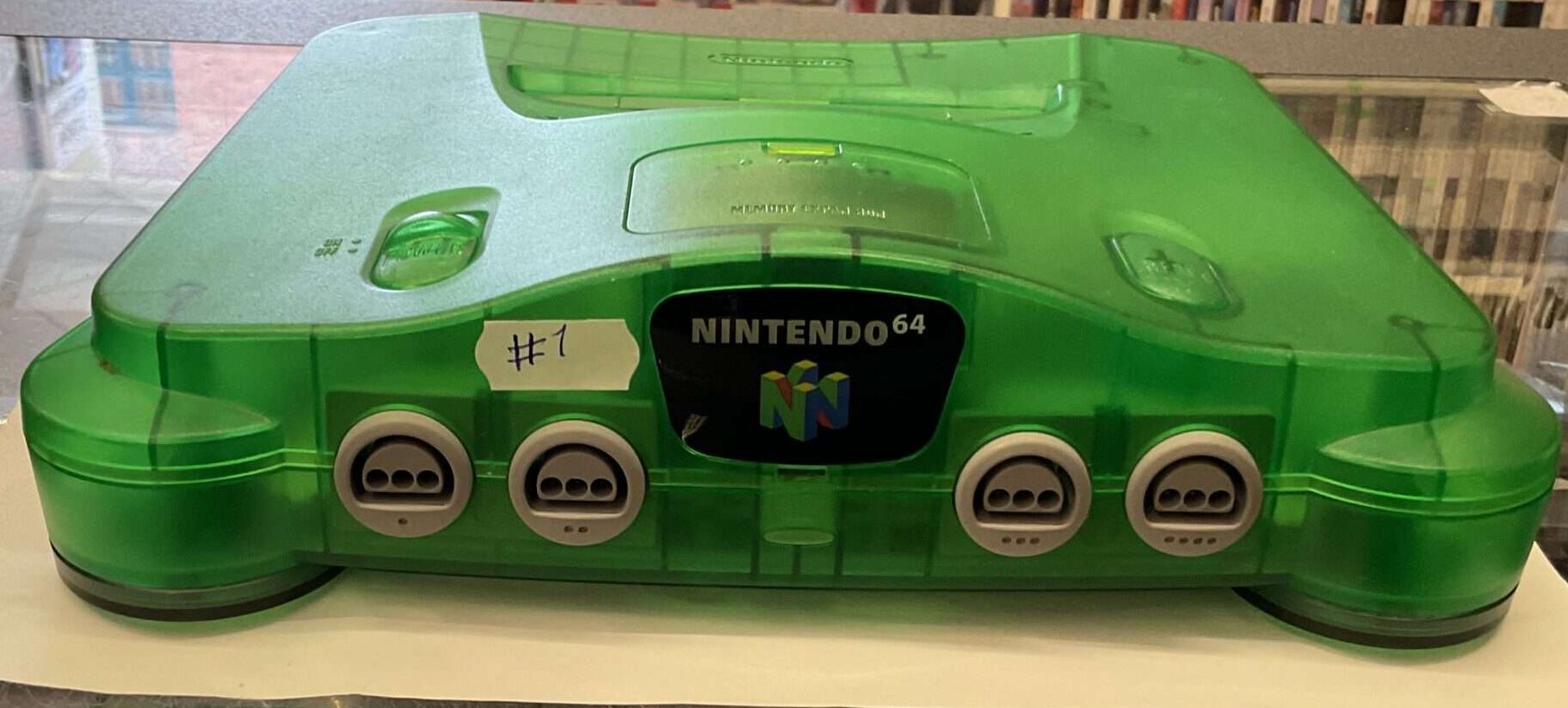 Nintendo 64 Jungle Green - “spilklap” mangler delvist, se billeder(konsol) - Billede 2