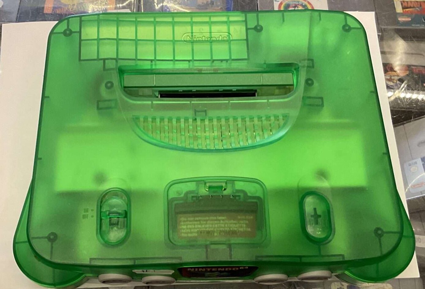 Nintendo 64 Jungle Green - “spilklap” mangler delvist, se billeder(konsol) - Billede 3