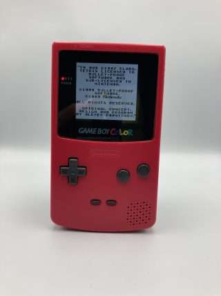 Gameboy Color: Berry Red W/New screen mod #2