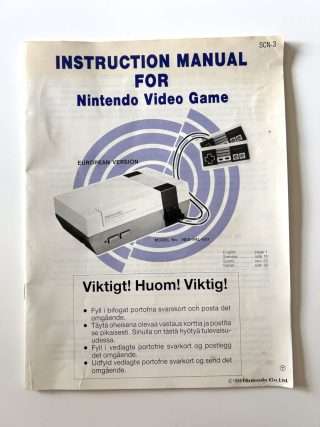Nintendo 8 bit Instruction (SCN-3) Manual (NES Manual) #75