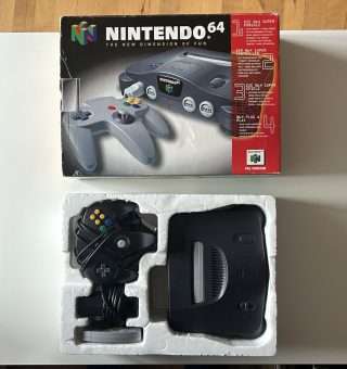 Nintendo N64 inkl Super Mario 64 i original emballage