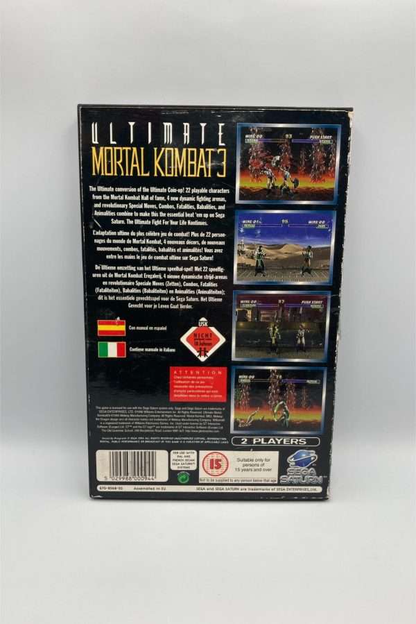 Ultimate Mortal Kombat 3(Saturn) - med manual - Image 3