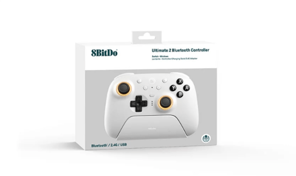 8Bitdo: Ultimate 2-controller White(Switch 2 Ny)