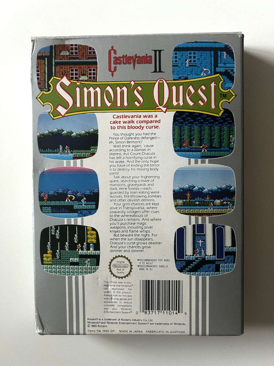 Castlevania 2 : Simon's Quest Sur NES (PAL) – Jeu Rétro Nintendo, Bon état