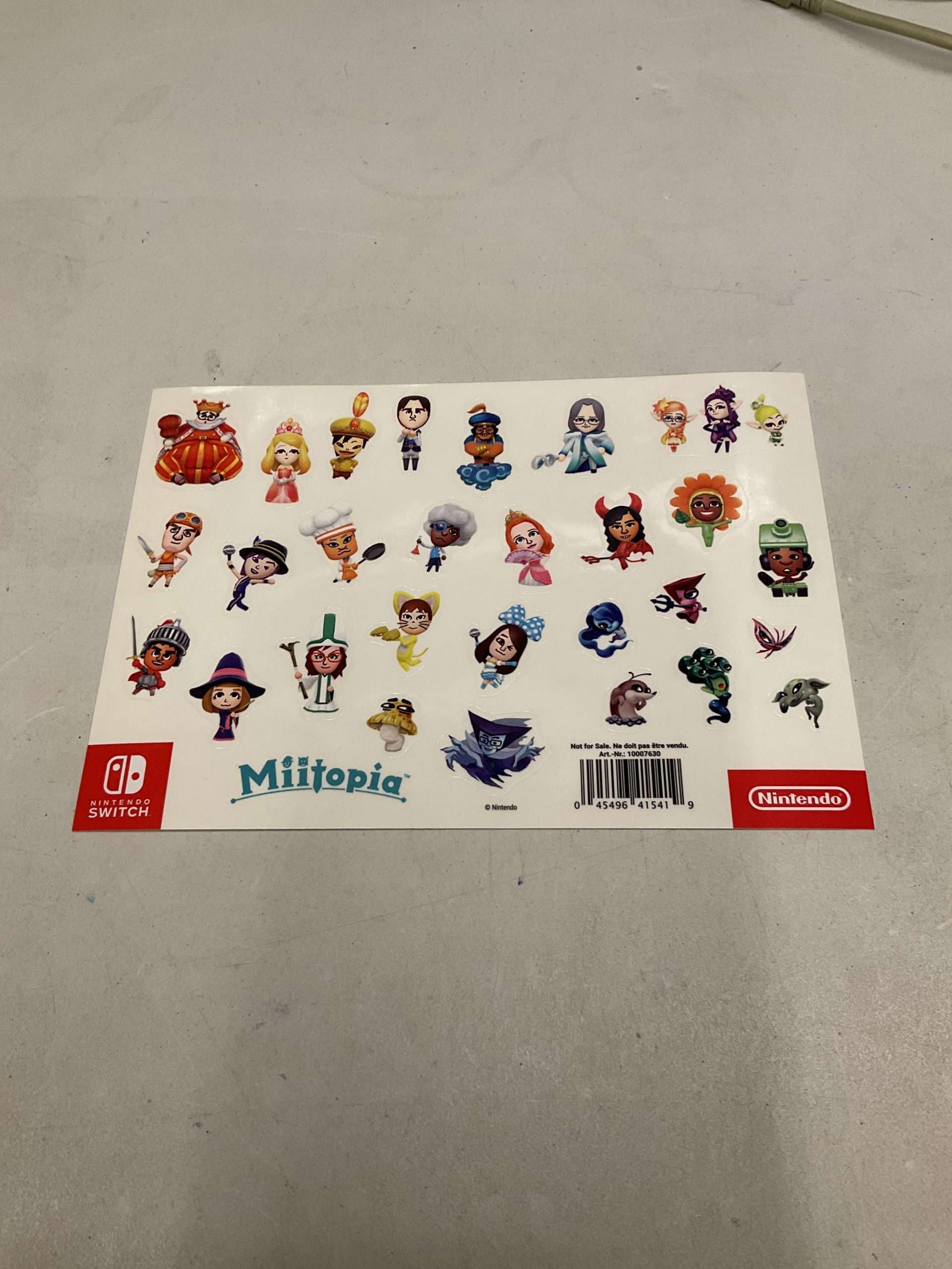 Miitopia Klistermærker - LÆS BESKRIVELSE
