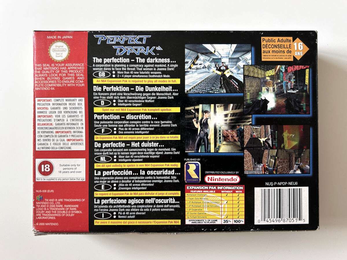 Perfect Dark (N64 i original emballage) #414 - Billede 8